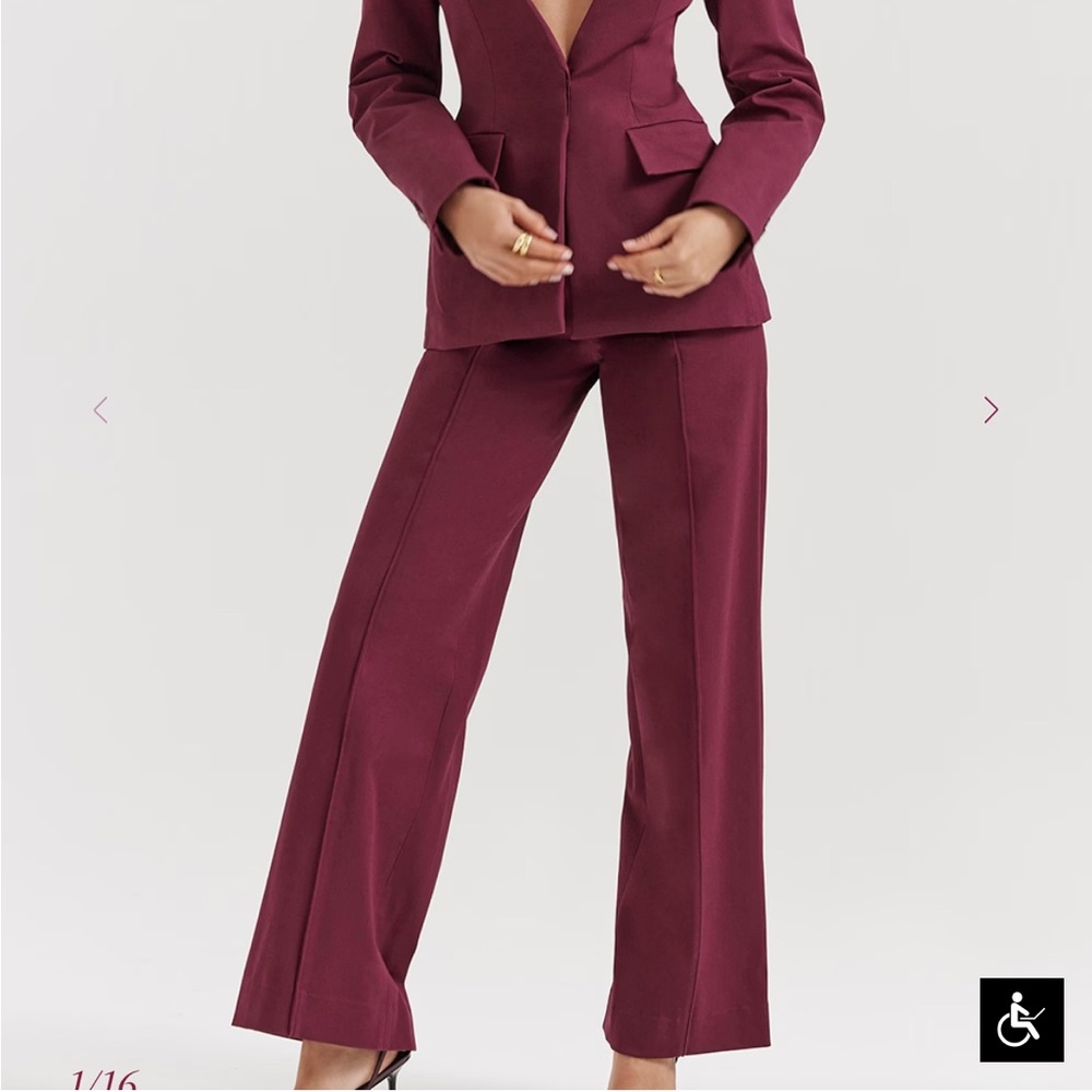 HOUSE of CB wine colored Pants w/pockets & flared bottom-LIKE NEW CONDITION